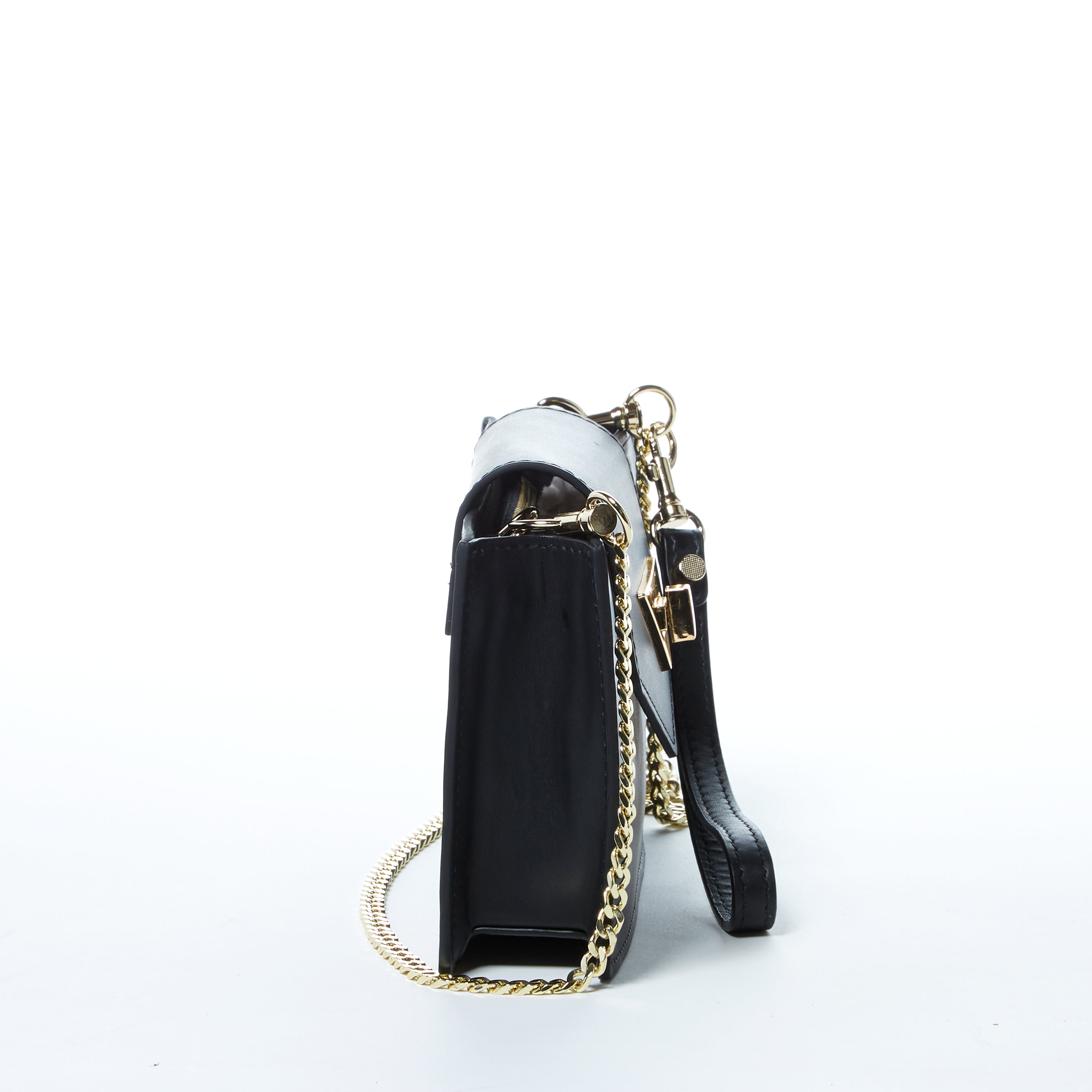 Mini Crossbody Bag Black Leather Purse Wristlet Women's Handbag SUSU