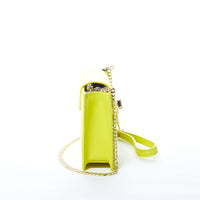 Bright Yellow Mini Crossbody Purse Chain Strap Leather Wristlet Women's Handbag SUSU