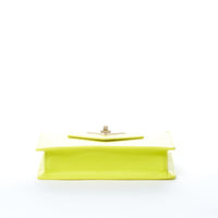 Bright Yellow Mini Crossbody Purse Chain Strap Leather Wristlet Women's Handbag SUSU