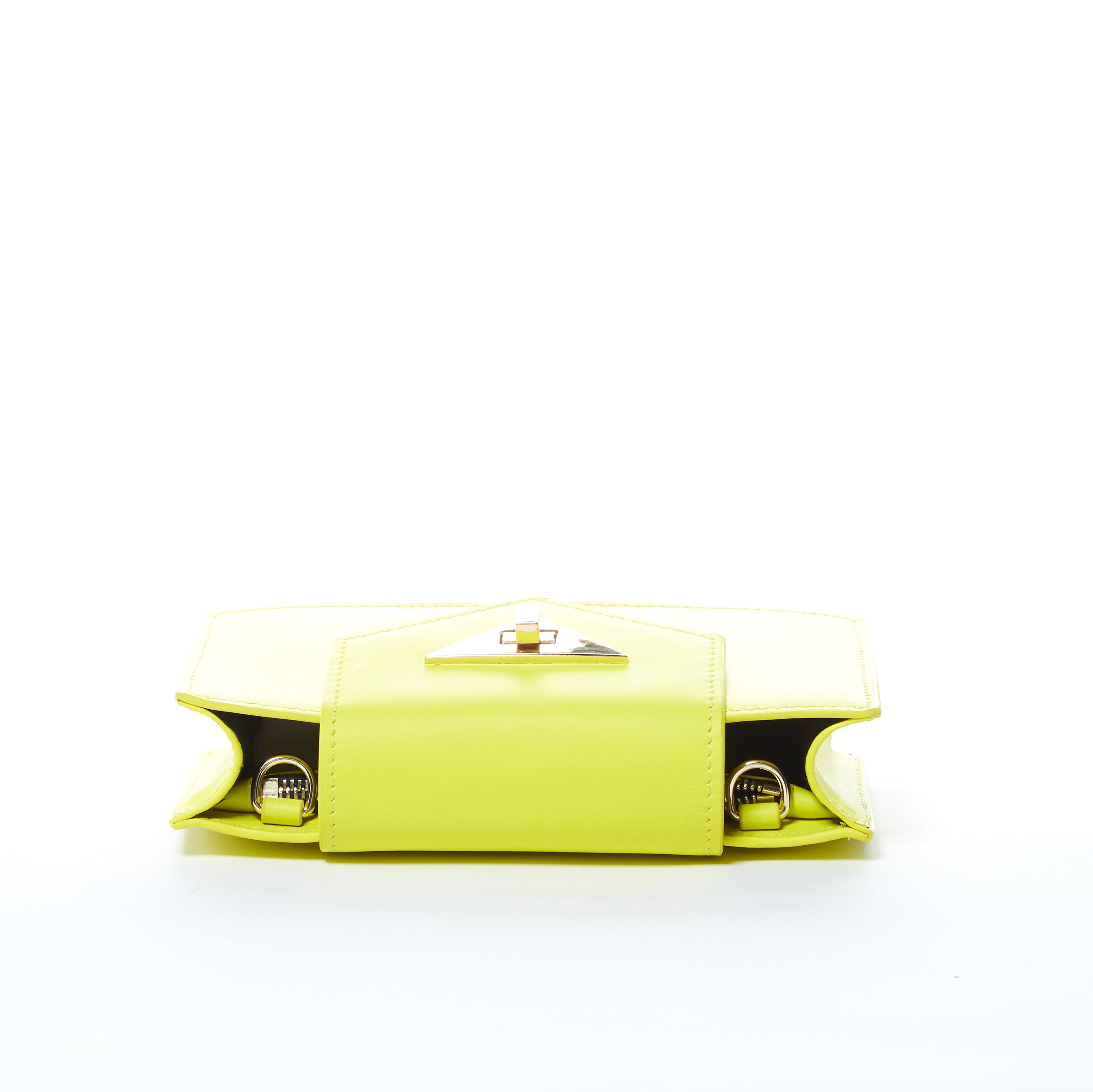 Bright Yellow Mini Crossbody Purse Chain Strap Leather Wristlet Women's Handbag SUSU