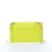 Bright Yellow Mini Crossbody Purse Chain Strap Leather Wristlet Women's Handbag SUSU