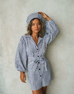 MEGHAN Mini Gingham Dress, in Black - Diazza