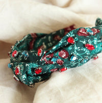 MERAK Peacock Batik Crystals Headband - Diazza