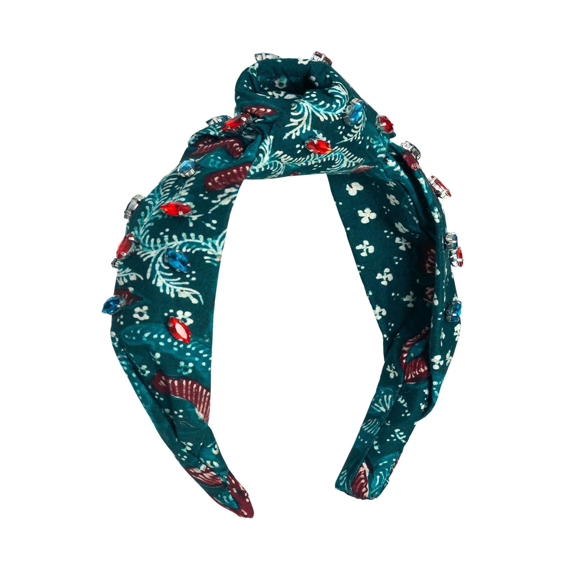 MERAK Peacock Batik Crystals Headband - Diazza