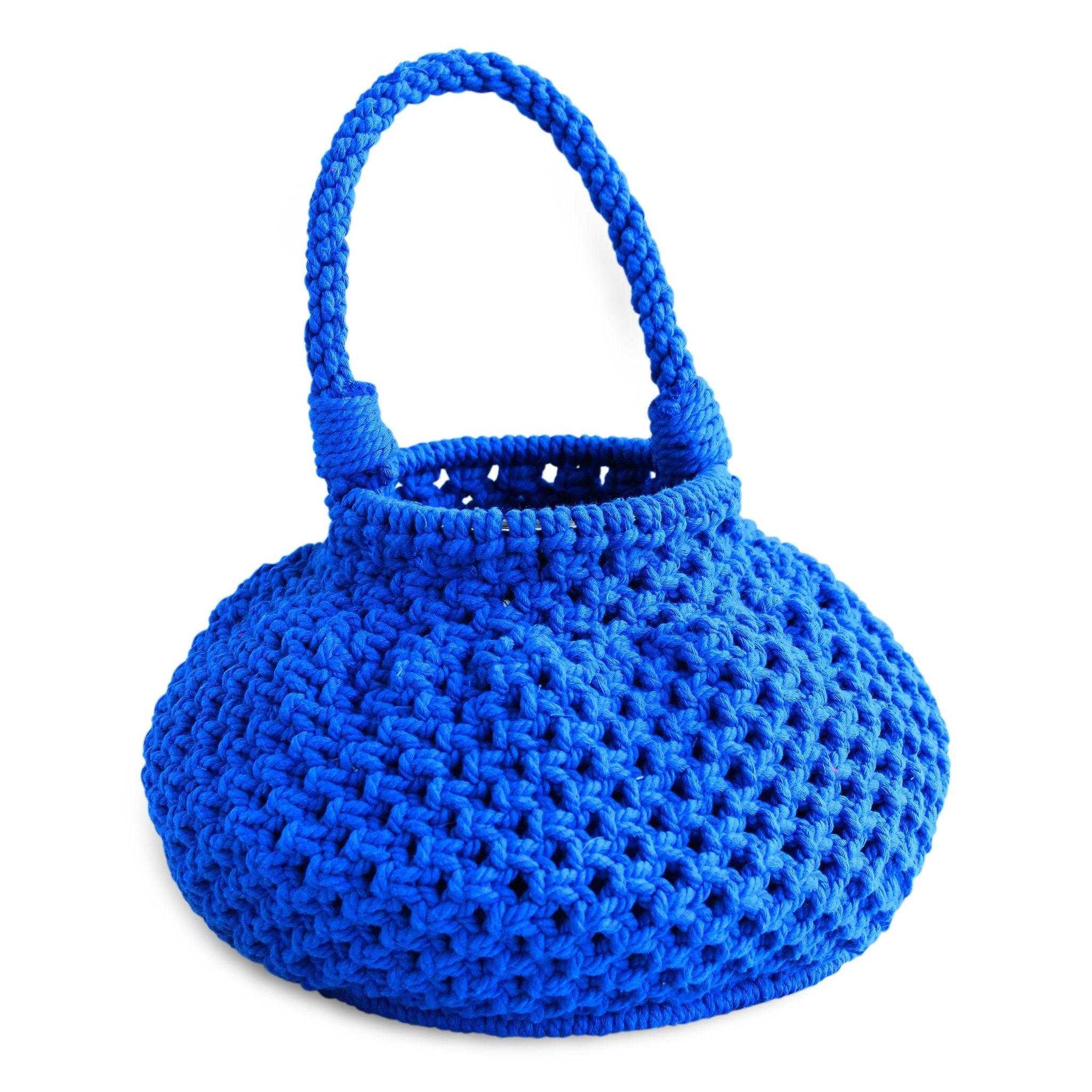 NAGA Macrame Bucket Bag In Azure Blue - Diazza