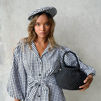 NAGA Macrame Bucket Bag In Black - Diazza