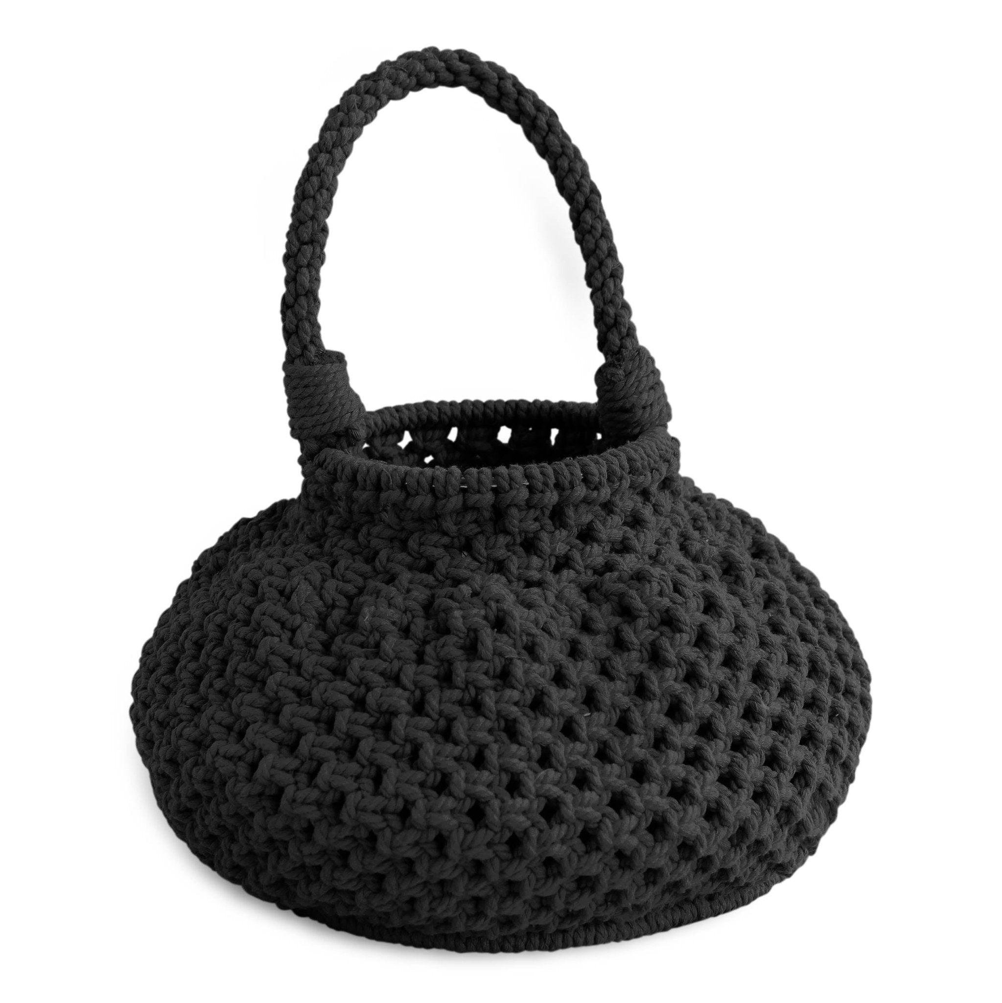 NAGA Macrame Bucket Bag In Black - Diazza