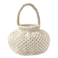 NAGA Macrame Bucket Bag In Off White - Diazza
