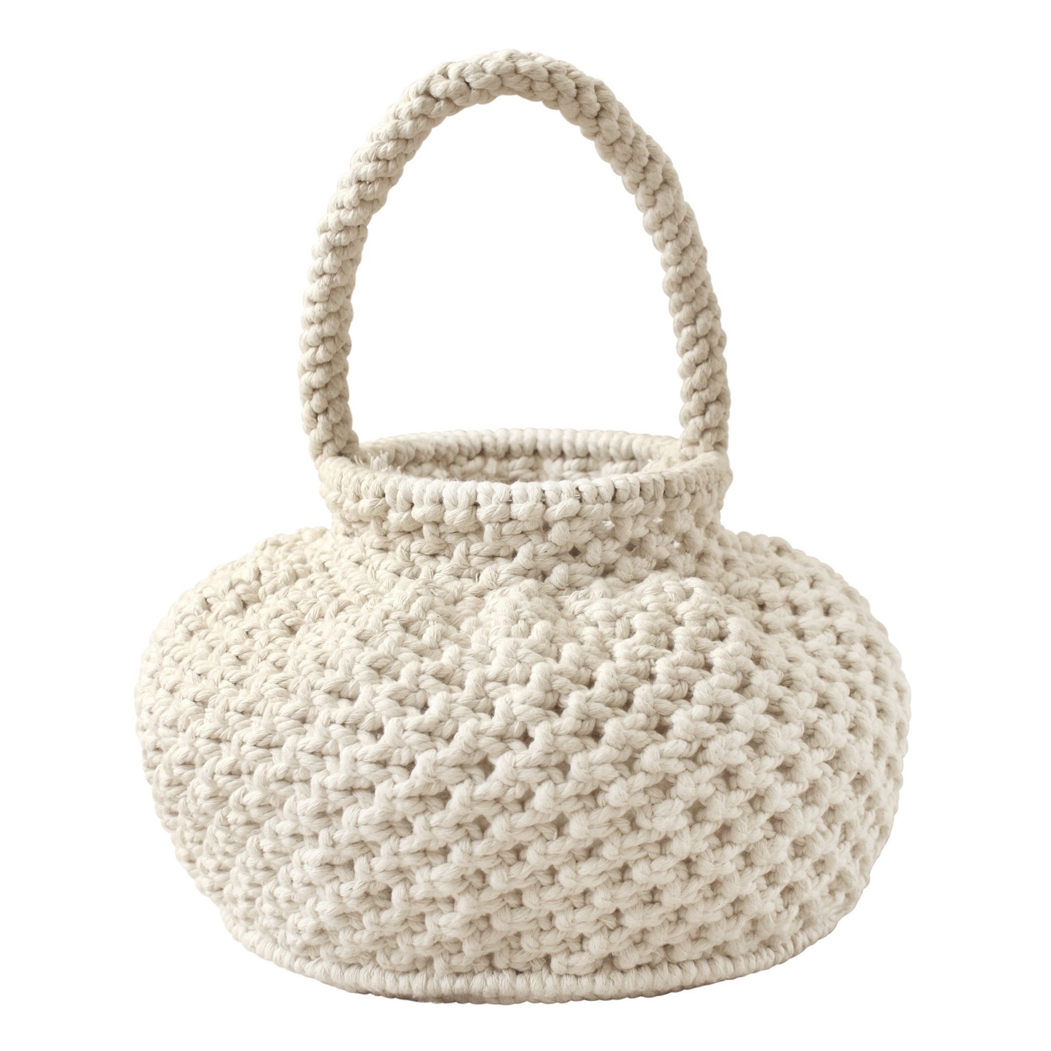 NAGA Macrame Bucket Bag In Off White - Diazza