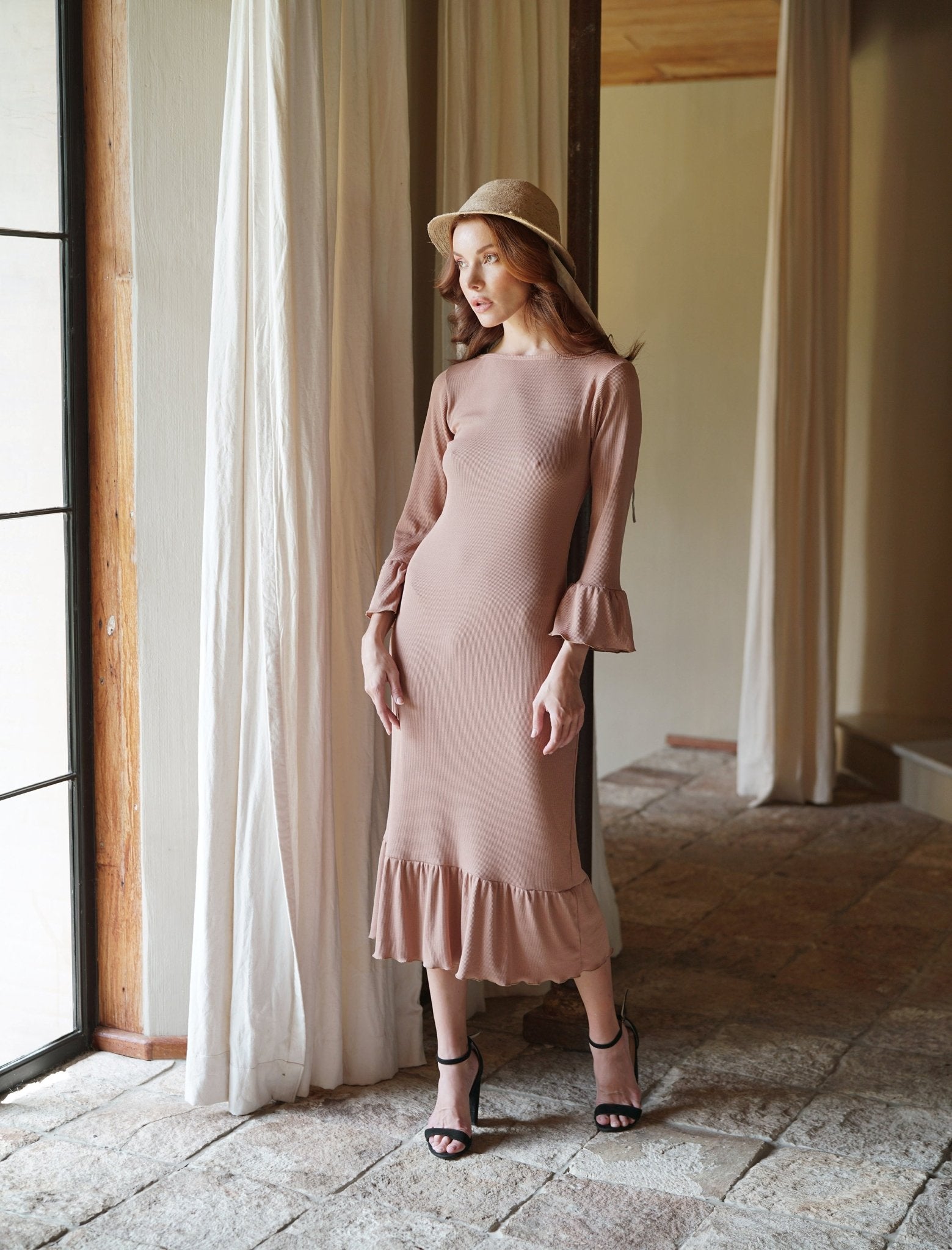 NALA Safari Jute Straw Hat, in Nude - Diazza