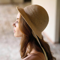 NALA Safari Jute Straw Hat, in Nude - Diazza