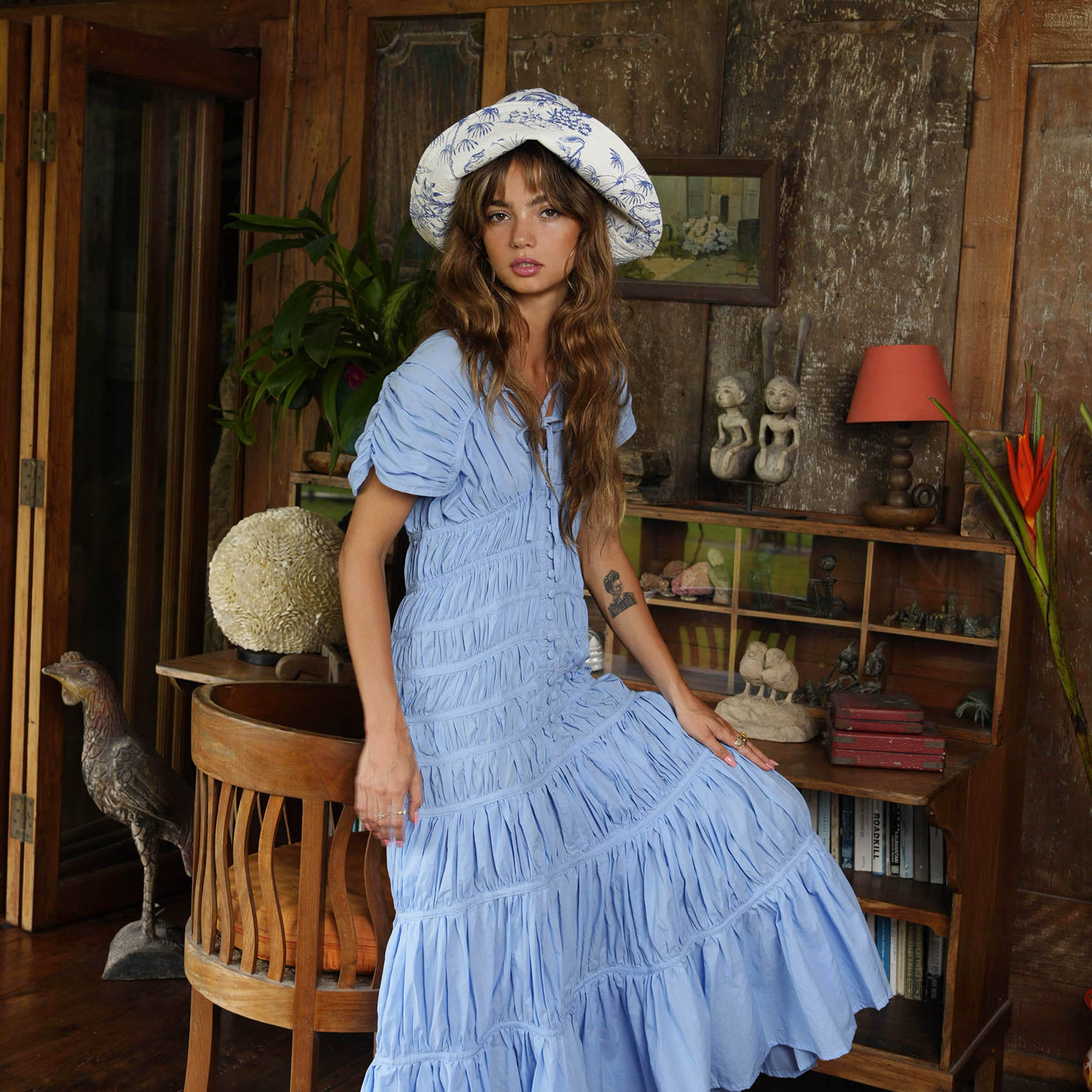 NAU Botanica Hat In Indigo Blue - Diazza