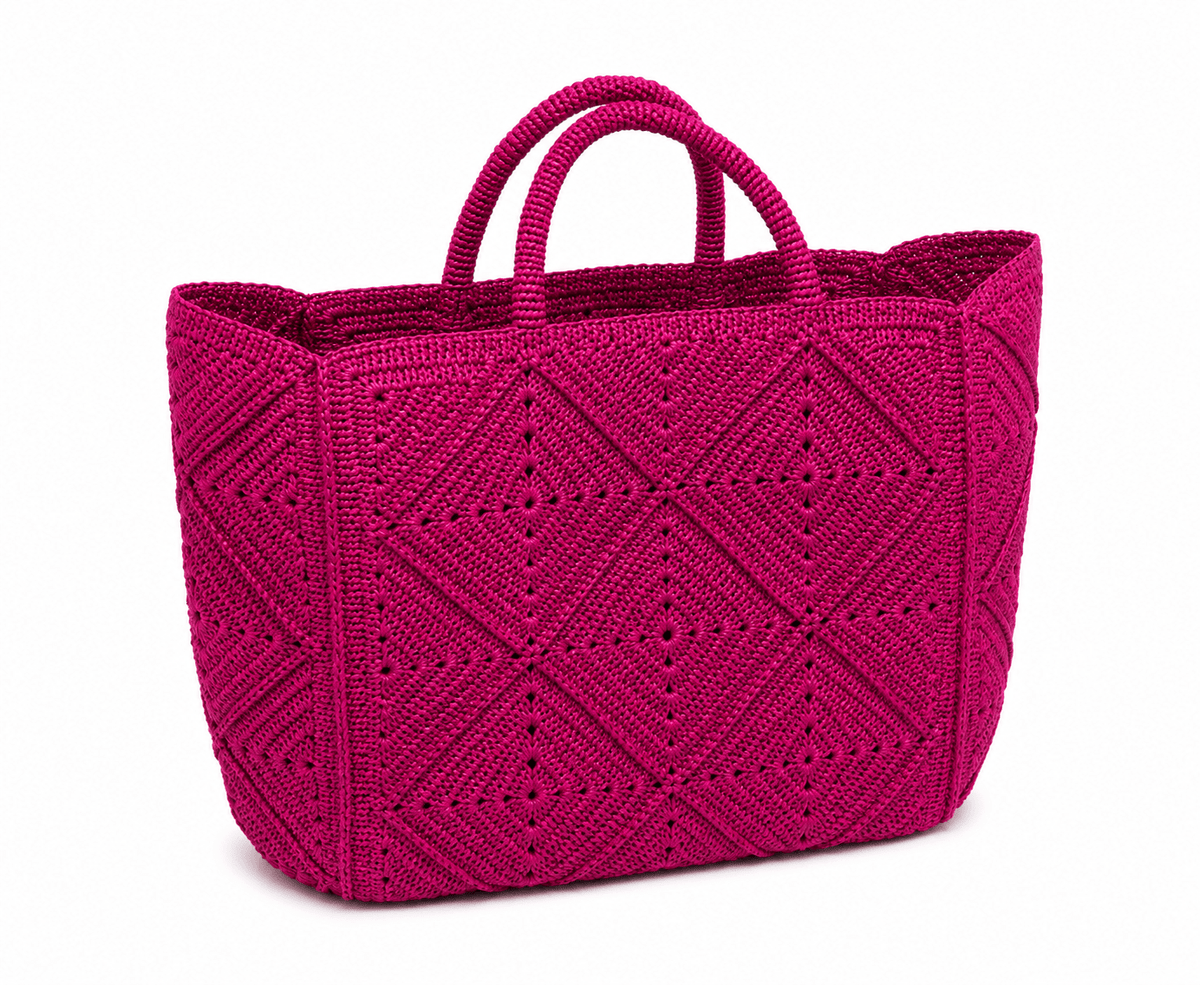 NICO Handwoven Raffia Tote Bag - Diazza