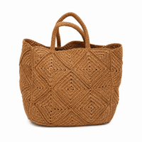 NICO Handwoven Raffia Tote Bag - Diazza