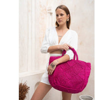NICO — Handwoven Raffia Tote Bag, Natural - Diazza