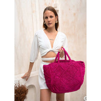 NICO — Handwoven Raffia Tote Bag, Natural - Diazza