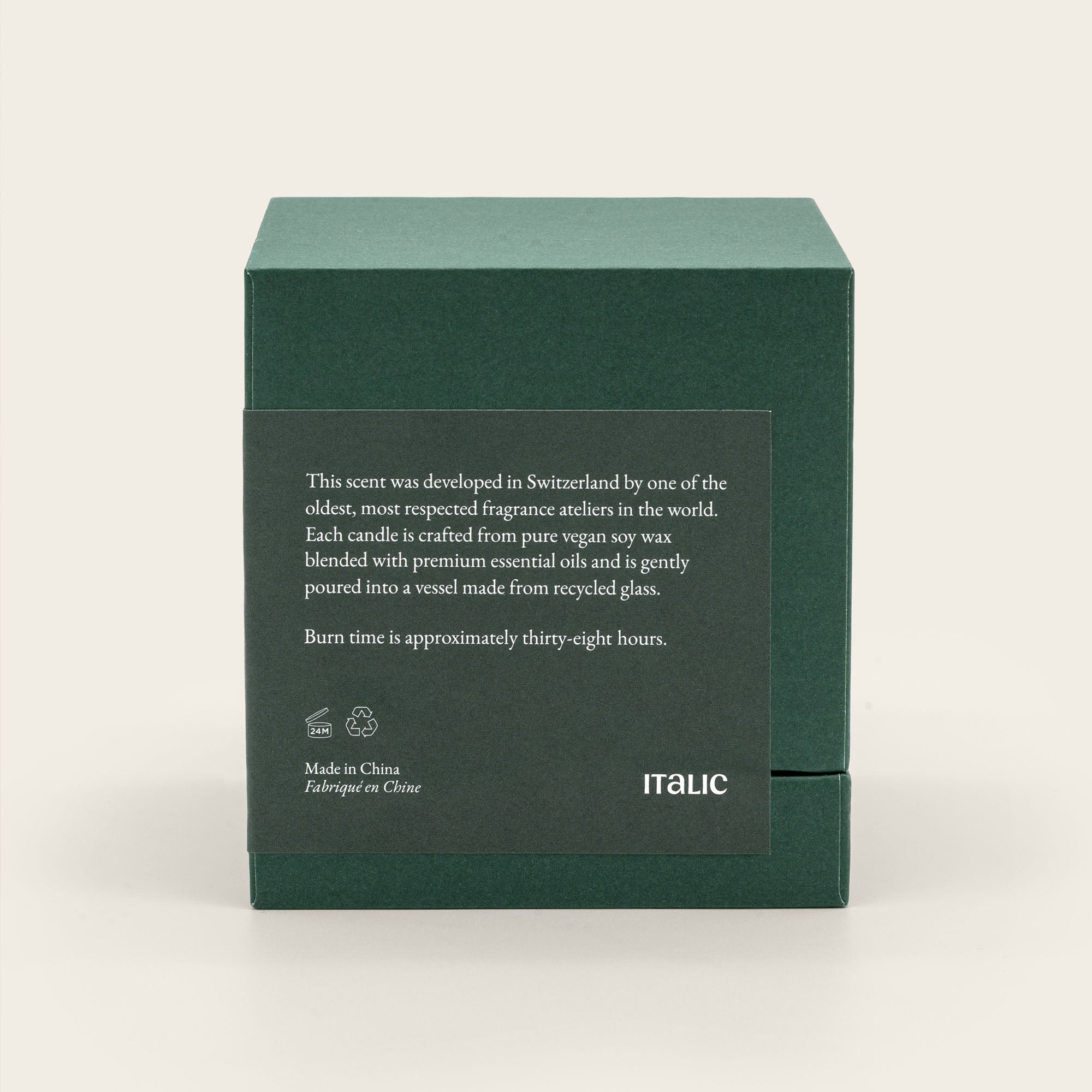 Noir Swiss Scented Glass Candle - Diazza