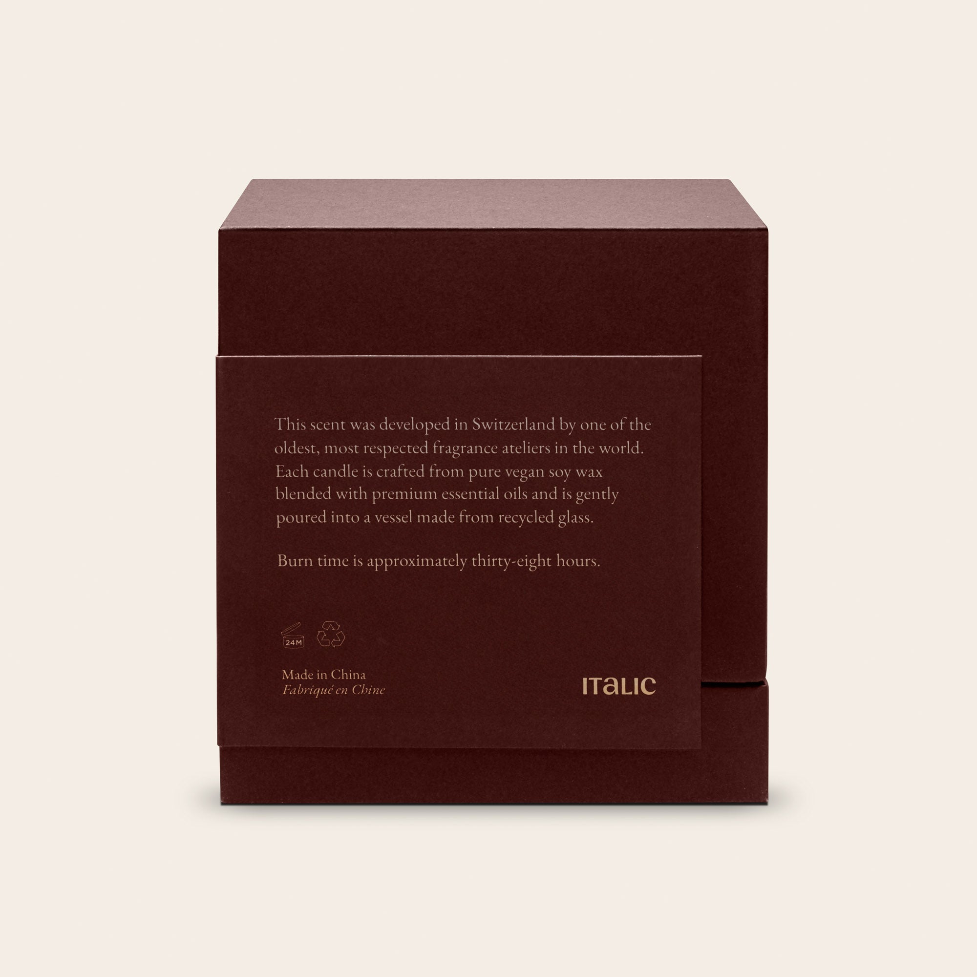 Noir Swiss Scented Glass Candle - Diazza