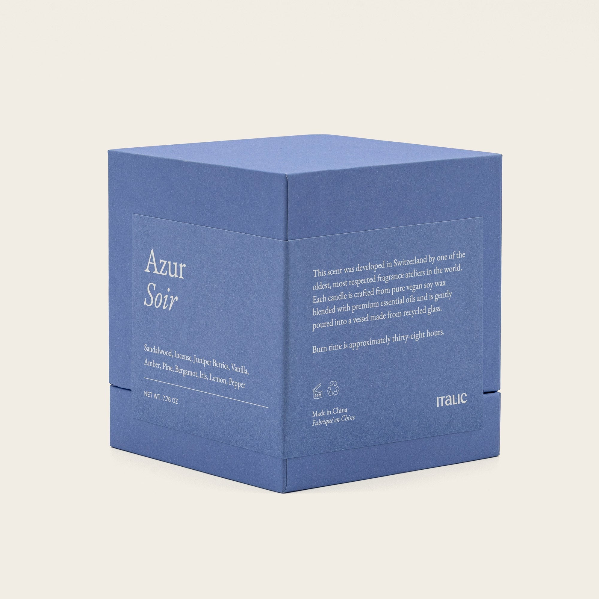 Noir Swiss Scented Glass Candle - Diazza