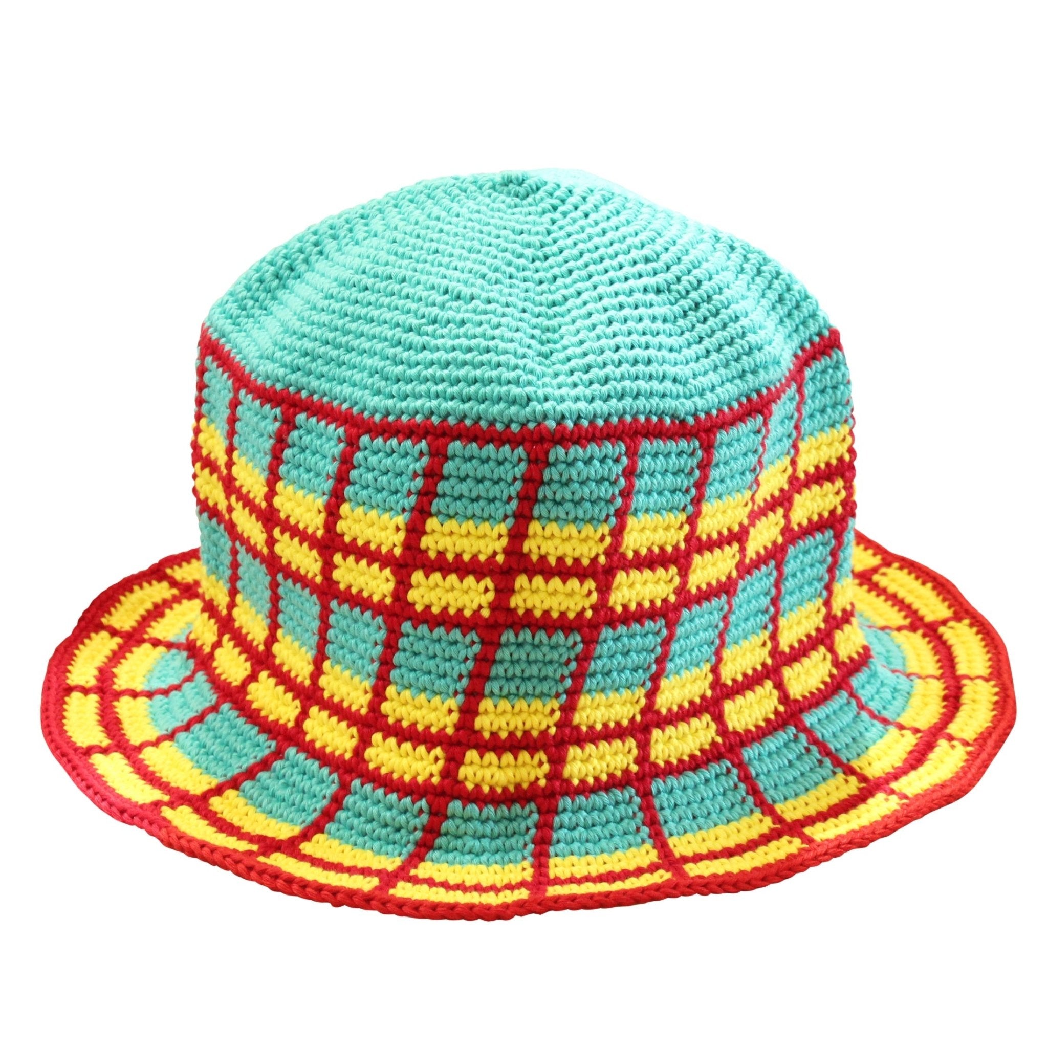 POOLSIDE Plaid Crochet Hat - Diazza
