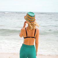 POOLSIDE Plaid Crochet Hat - Diazza