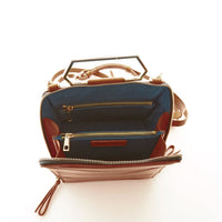 Brown Leather Backpack Purse for Women Unique Convertible Crossbody Bag SUSU