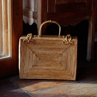 RAHAYU Atta Rattan Bag In Mocca Brown - Diazza