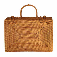 RAHAYU Atta Rattan Bag In Mocca Brown - Diazza