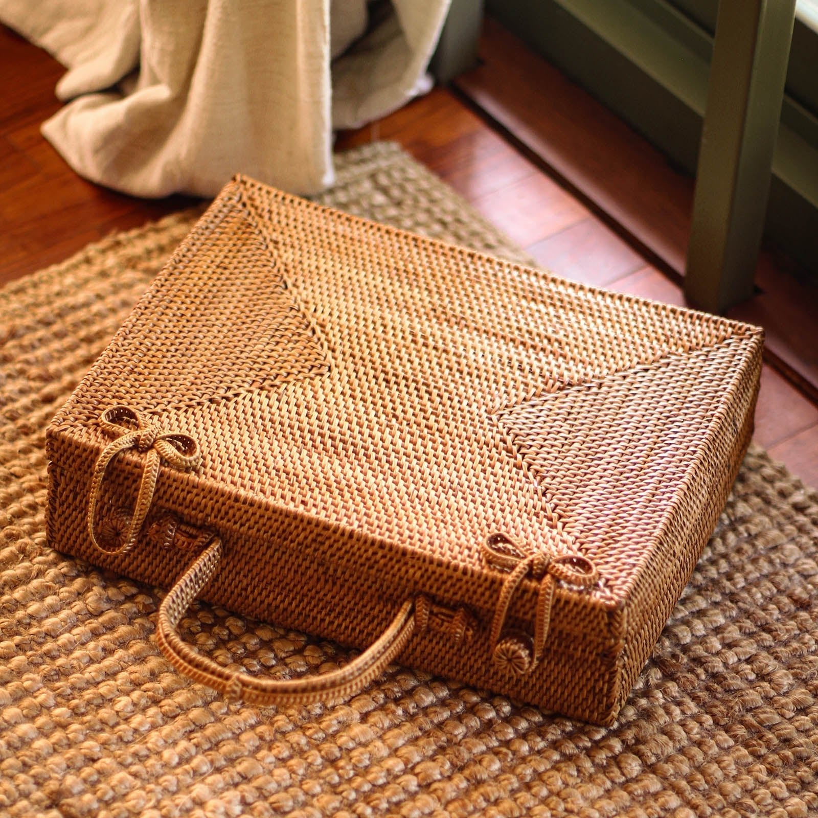 RAHAYU Atta Rattan Bag In Mocca Brown - Diazza