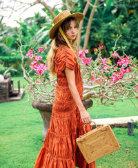 RAHAYU Atta Rattan Bag In Mocca Brown - Diazza