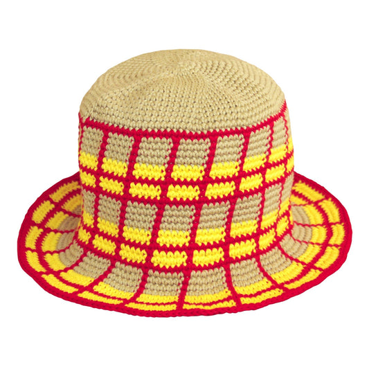 SCHOOLGIRL Plaid Crochet Hat - Diazza