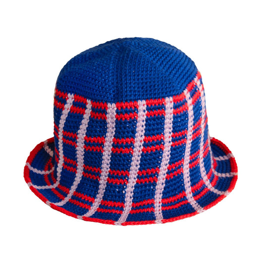 SORORITY Plaid Crochet Hat - Diazza
