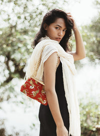 SUMATRAN TIGER Clutch in Red - Diazza