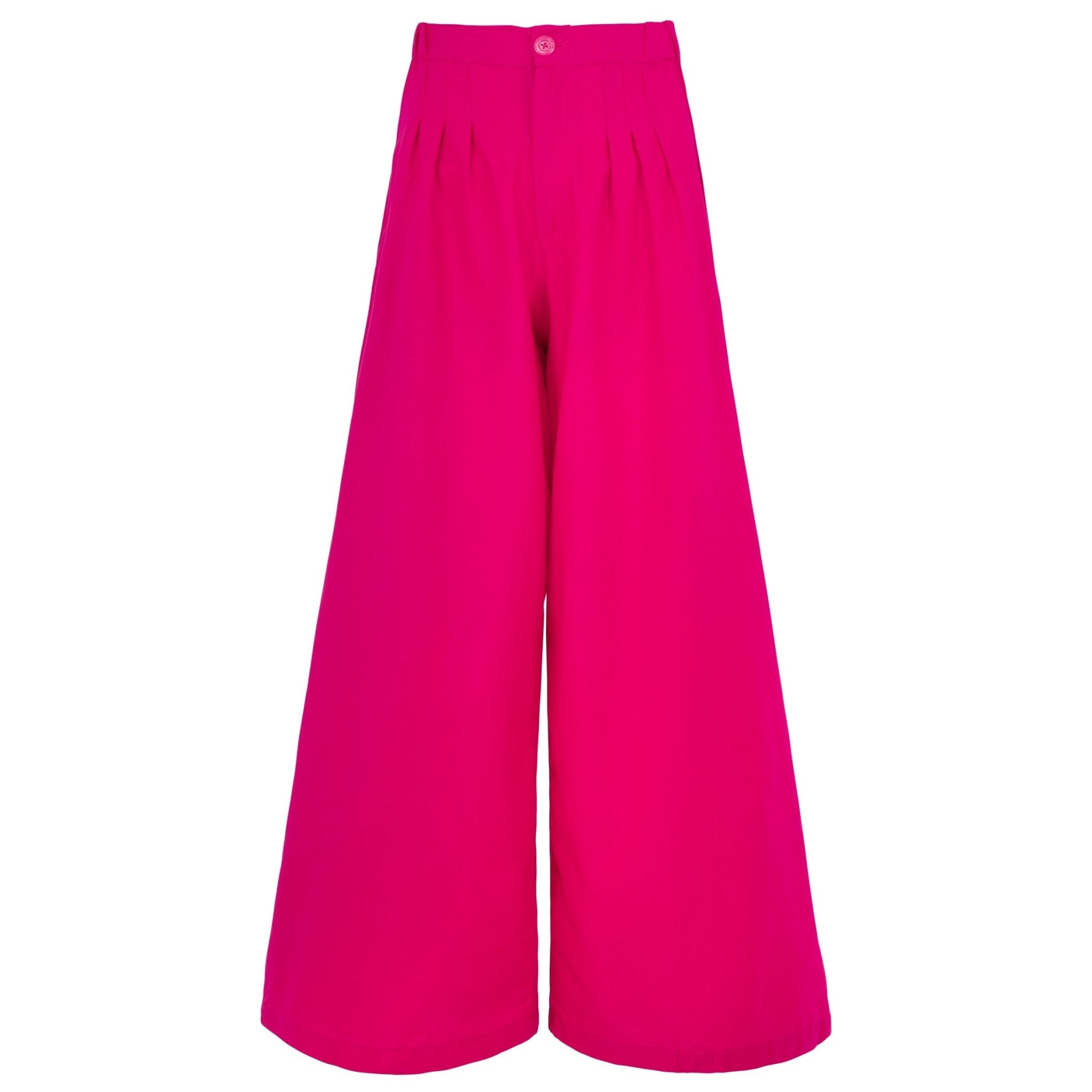 TAYLOR Wide - leg Palazzo Pants In Hot Pink - Diazza