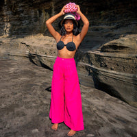 TAYLOR Wide - leg Palazzo Pants In Hot Pink - Diazza