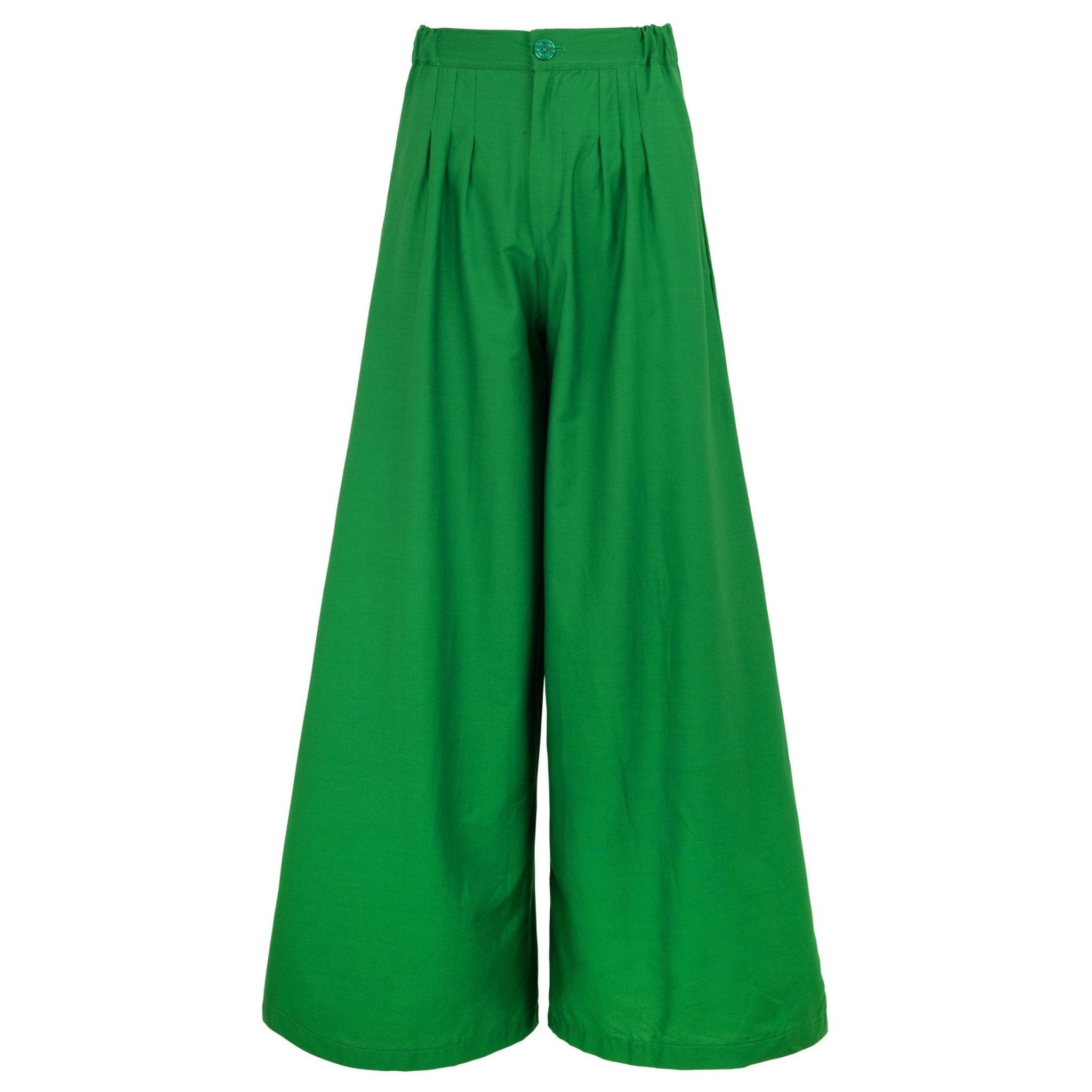TAYLOR Wide - leg Palazzo Pants in Kelly Green - Diazza
