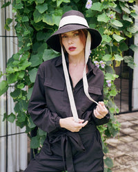 The Amelia Recycled Travel Jumpsuit in Black - Diazza