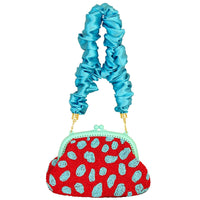 The Arnoldi Ariela Bag In Red & Turquoise Blue - Diazza