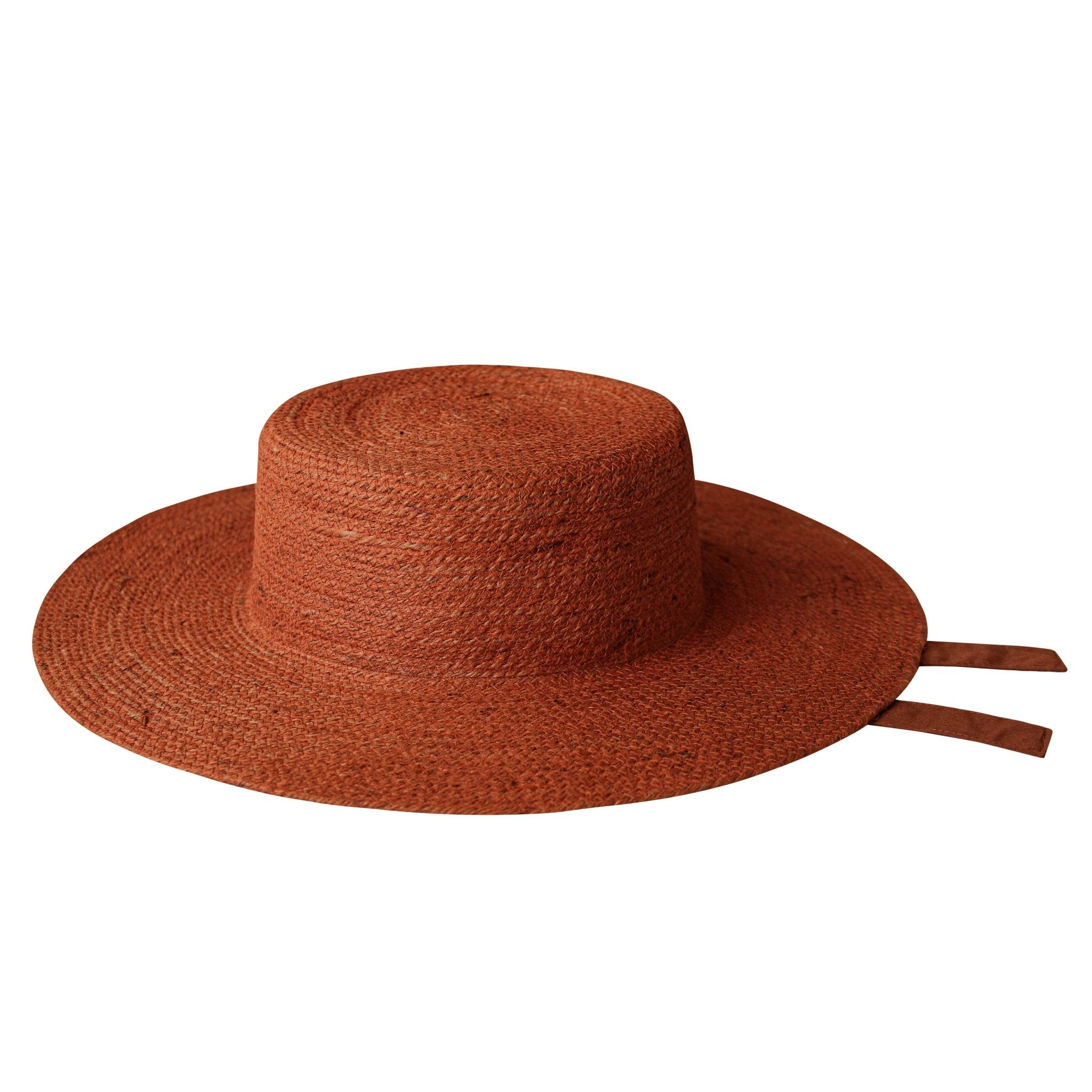 The Loli Jute Hat in Burnt Sienna - Diazza