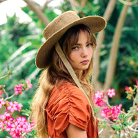 The Loli Jute Straw Hat in Neutral Beige - Diazza