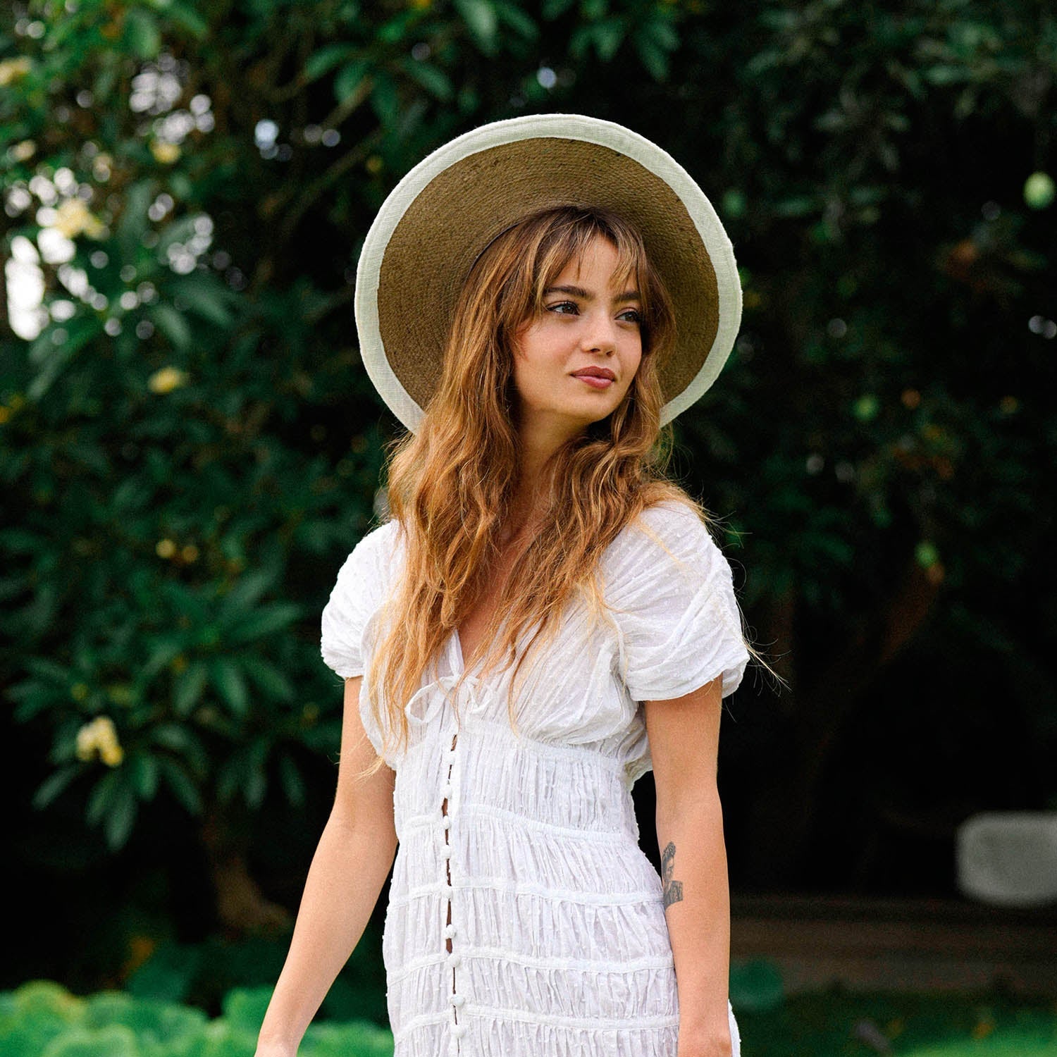 The Loretta Linen Jute Hat In Off White - Diazza