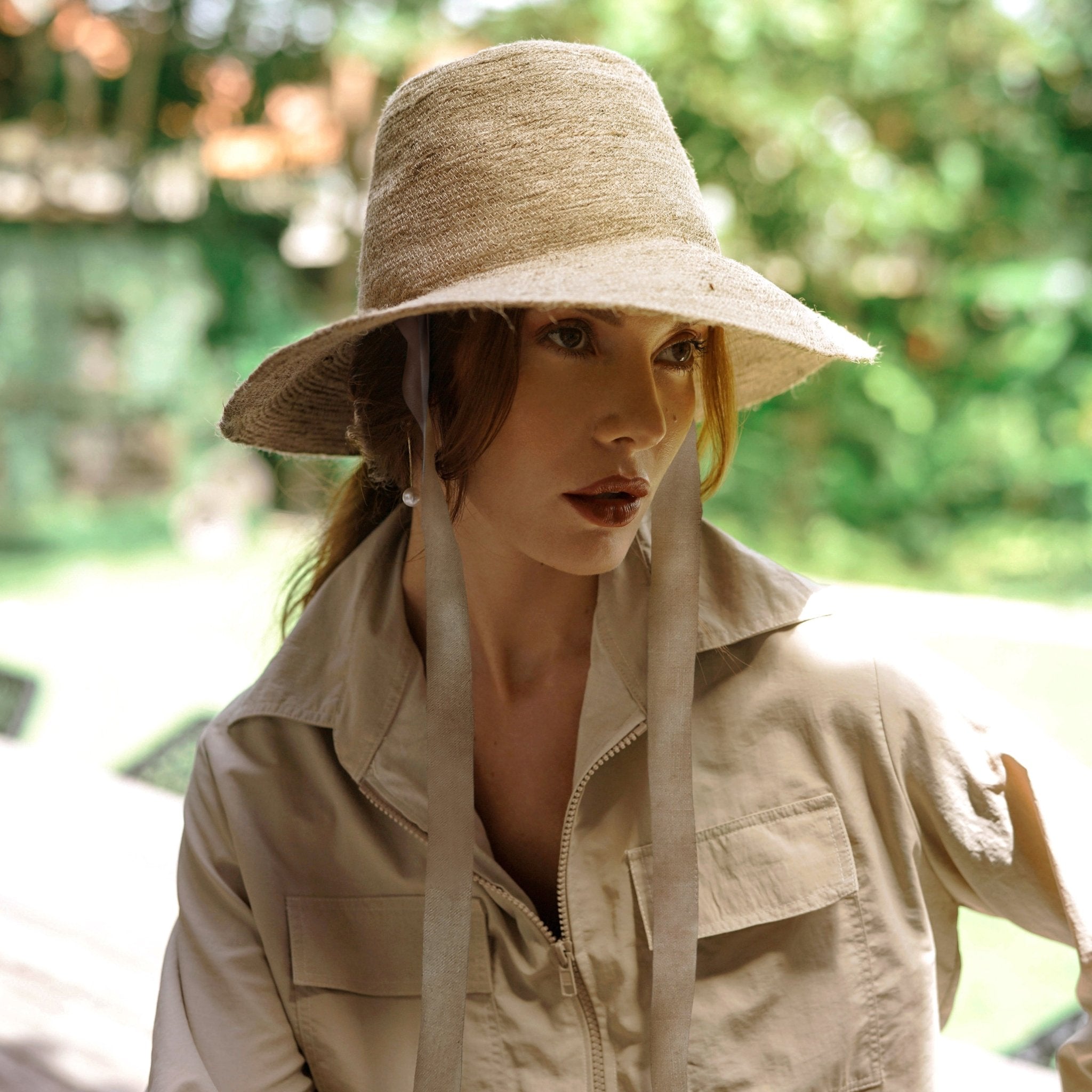 The Meg Jute Straw Hat In Beige - Diazza