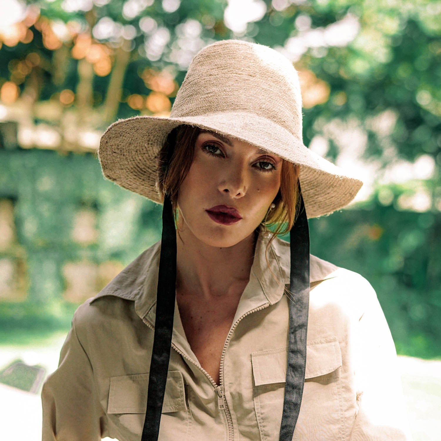 The Meg Jute Straw Hat In Beige - Diazza