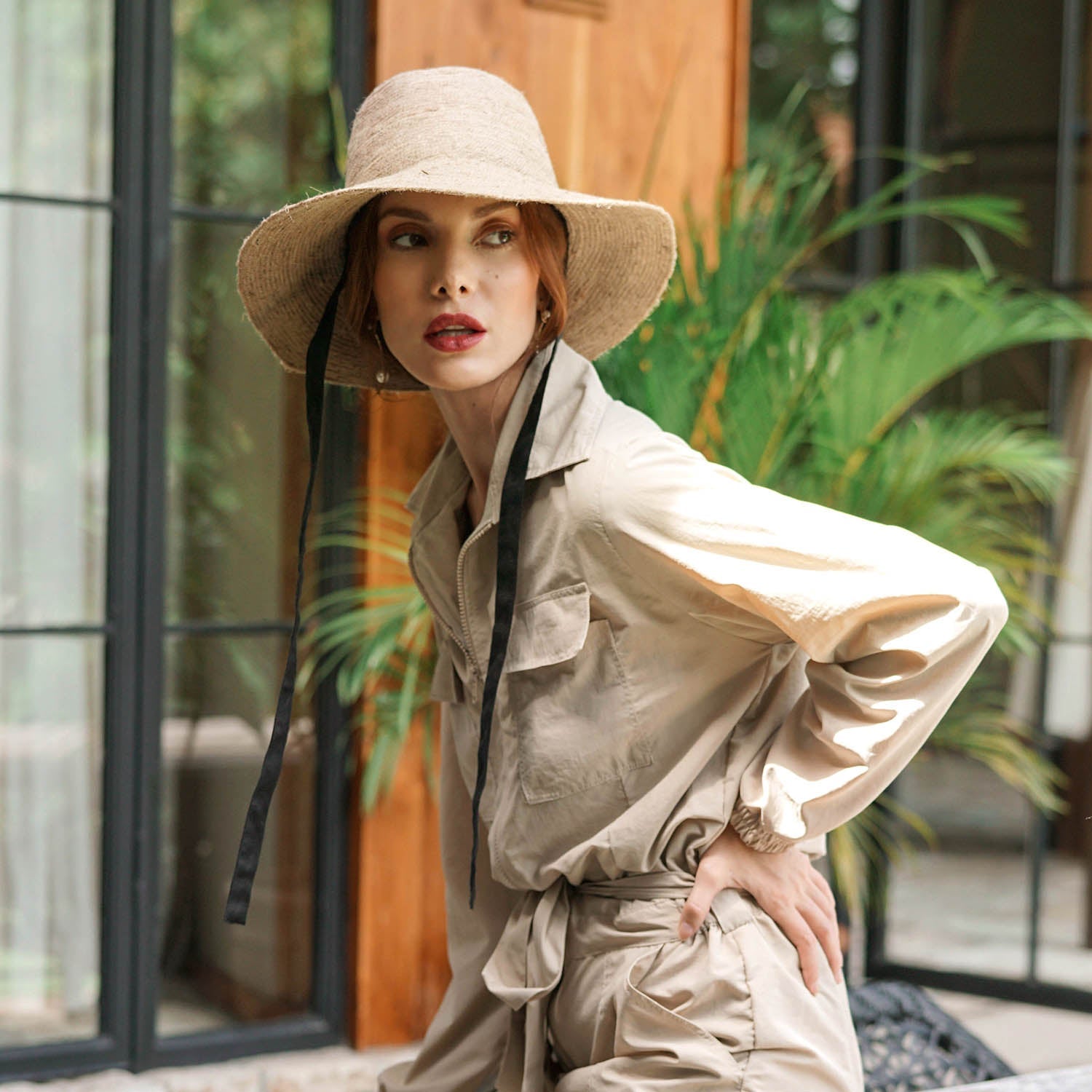 The Meg Jute Straw Hat In Beige - Diazza