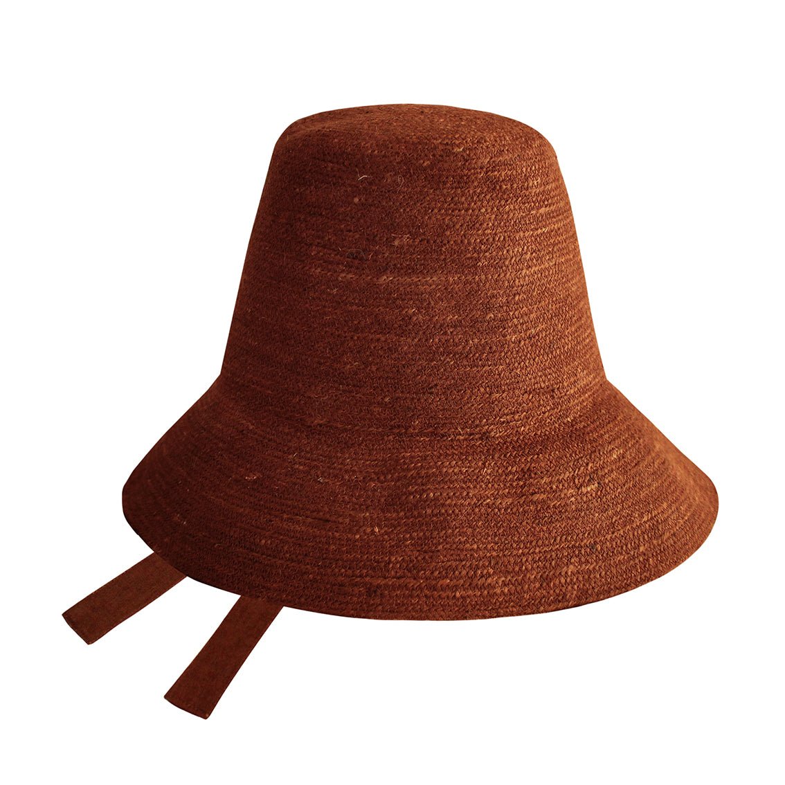 The Meg Jute Straw Hat In Burnt Sienna - Diazza