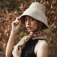 The Naomi Jute Clochet Straw Hat in Beige - Diazza