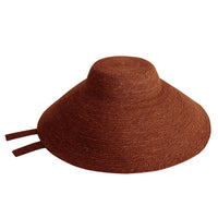 The Reign Jute Hat In Burnt Sienna - Diazza
