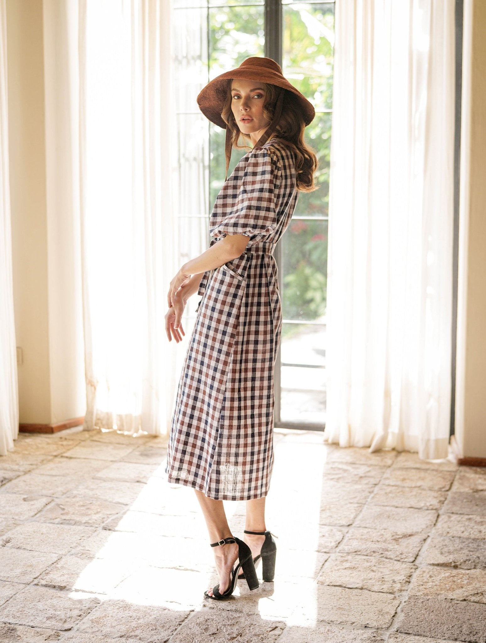 The Reign Jute Hat In Burnt Sienna - Diazza