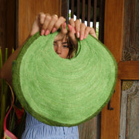 The Solo Avocado Jute Bag In Green - Diazza
