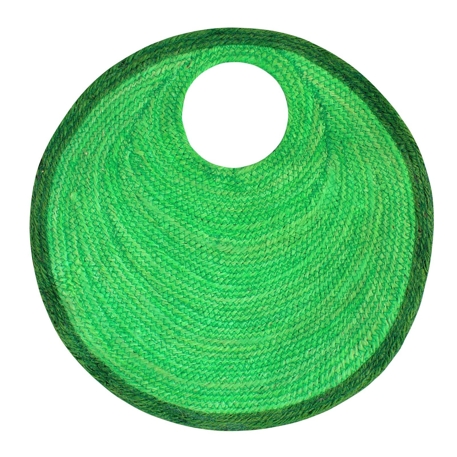 The Solo Avocado Jute Bag In Green - Diazza
